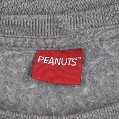 Peanuts Girls' Grey Snoopy Sweatshirt, 9 Years, Pullover Style