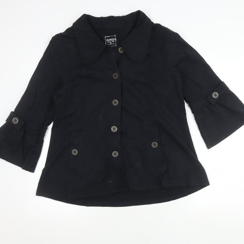 Mi Fresia Women's Black Buttoned Jacket XL