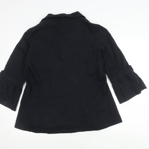 Mi Fresia Women's Black Buttoned Jacket XL