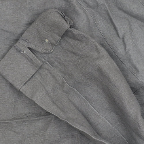 Platinum Women's Brown Linen Shirt Dress Size 16