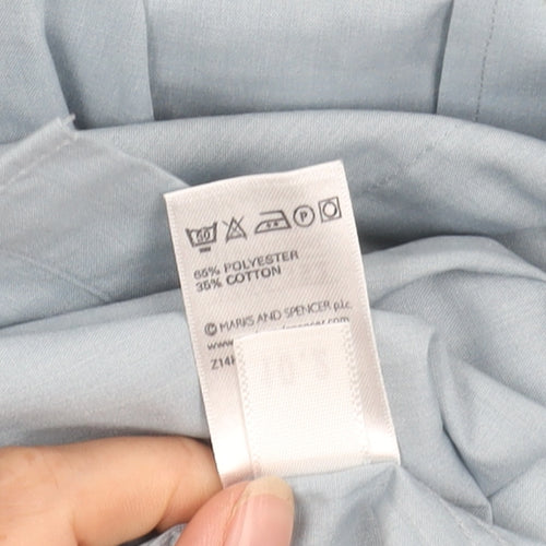 Marks and Spencer Men's Blue Shirt, Size 16, Long Sleeve