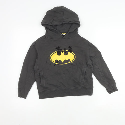 MNG Boys Black Batman Hoodie 9-10 Years Pullover