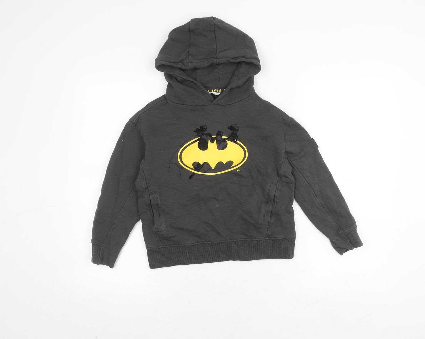 MNG Boys Black Batman Hoodie 9-10 Years Pullover