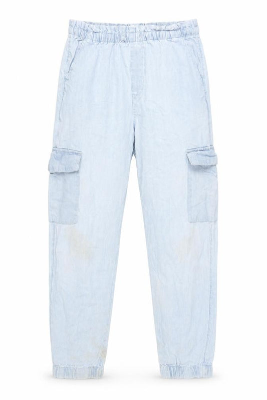 Abercrombie Kids Girls Blue Cargo Trousers, Size 13-14