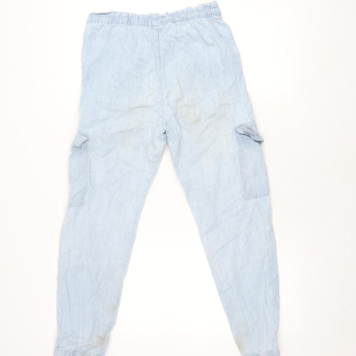 Abercrombie Kids Girls Blue Cargo Trousers, Size 13-14