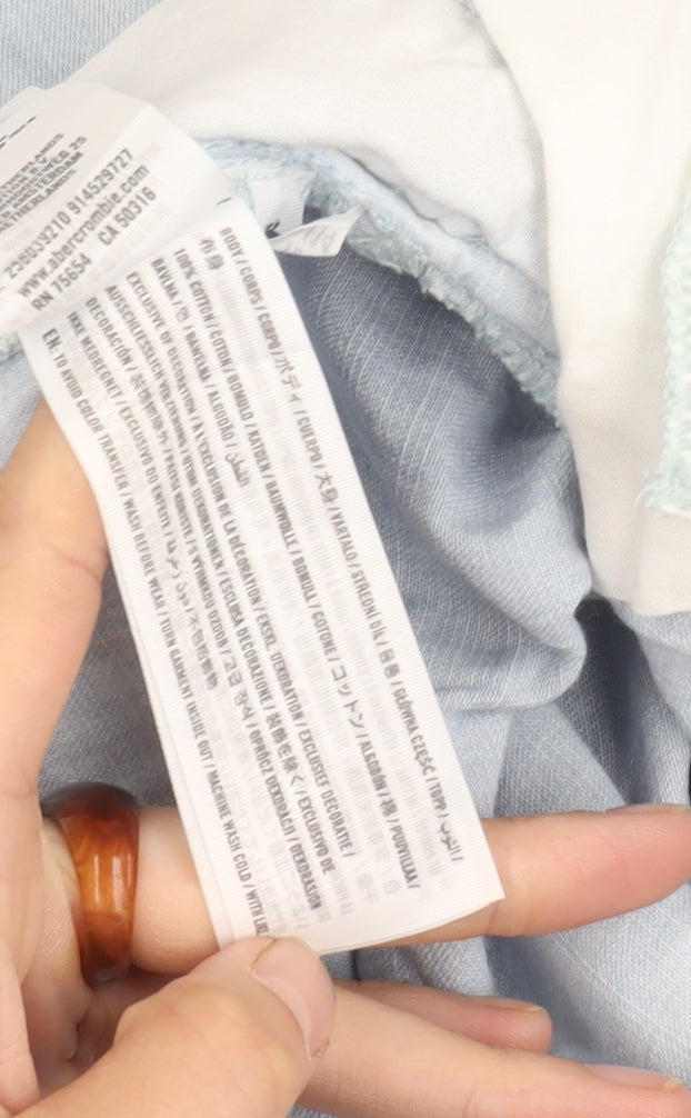 Abercrombie Kids Girls Blue Cargo Trousers, Size 13-14