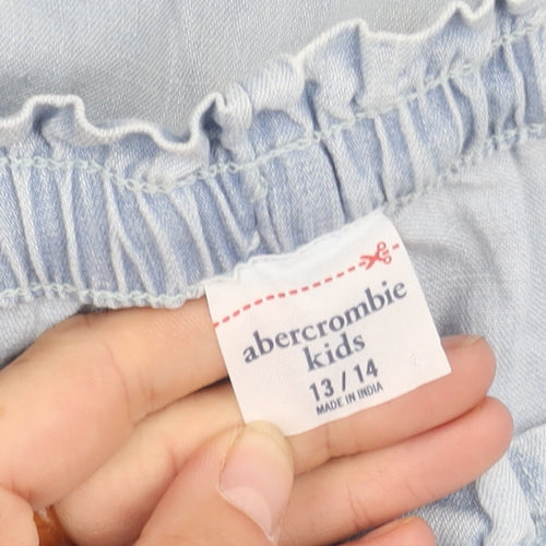 Abercrombie Kids Girls Blue Cargo Trousers, Size 13-14