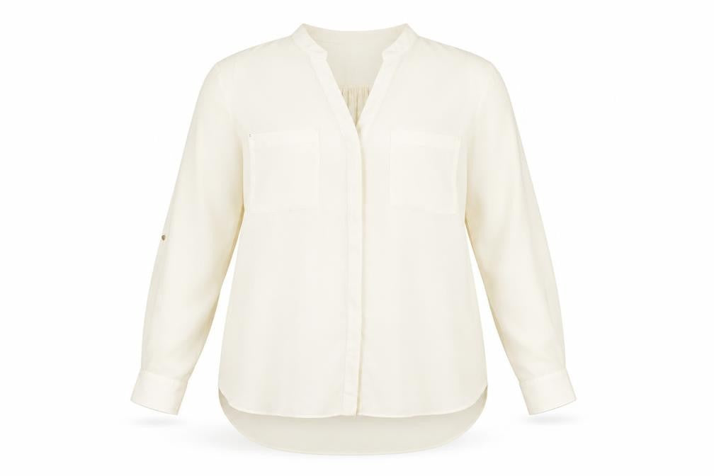 Front view of Next Women's White Basic Blouse, size 16