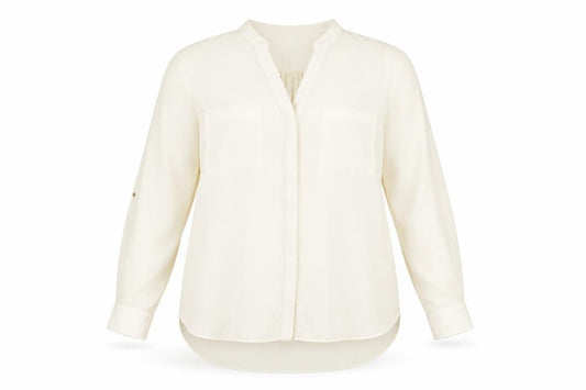 Front view of Next Women's White Basic Blouse, size 16