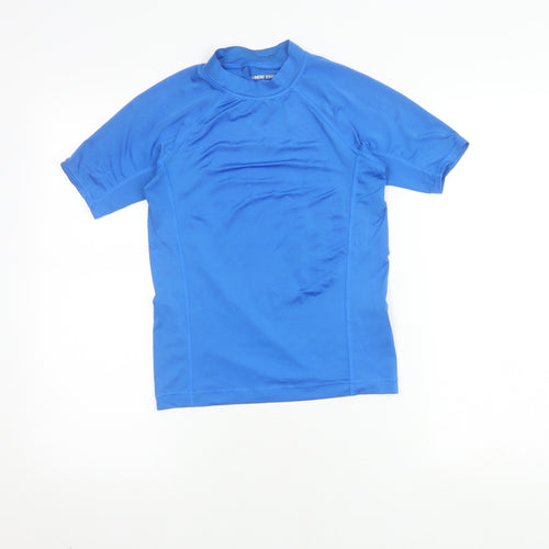 Lands' End Boys Blue Short Sleeve Top - Size S 6-7 Years