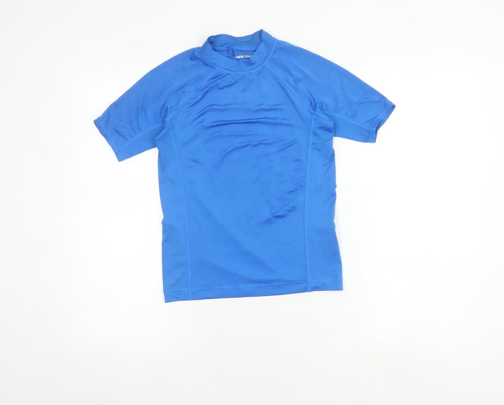 Lands' End Boys Blue Short Sleeve Top - Size S 6-7 Years