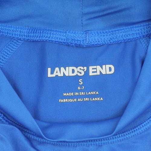 Lands' End Boys Blue Short Sleeve Top - Size S 6-7 Years