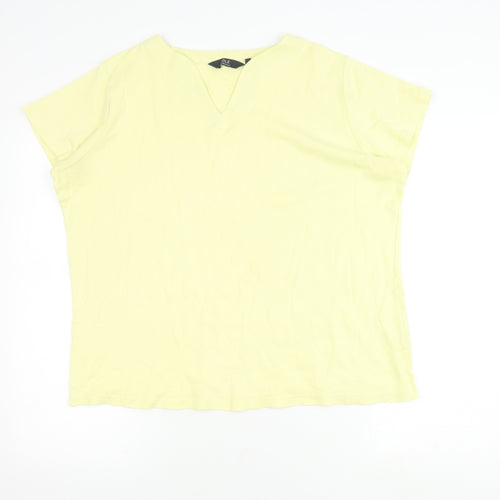 Isle Essentials Women's Yellow XL V-Neck T-Shirt