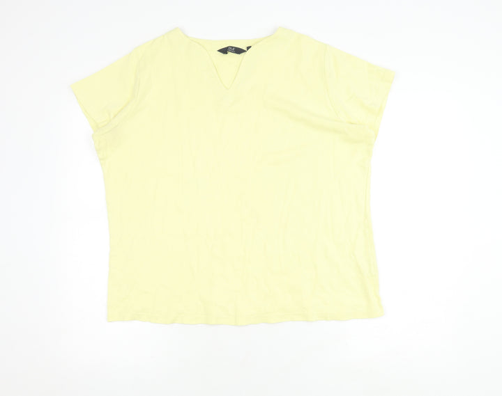 Isle Essentials Women's Yellow XL V-Neck T-Shirt