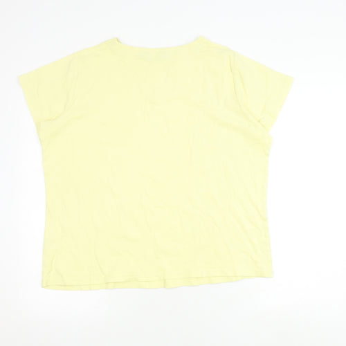 Isle Essentials Women's Yellow XL V-Neck T-Shirt