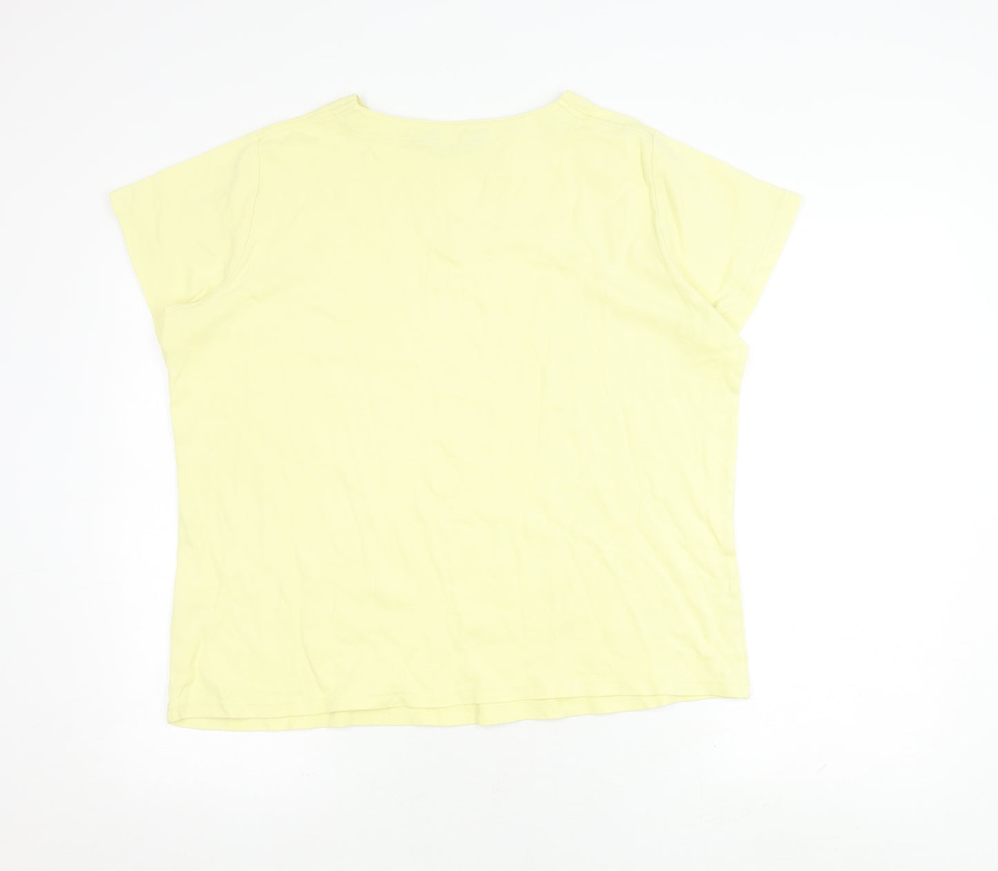 Isle Essentials Women's Yellow XL V-Neck T-Shirt