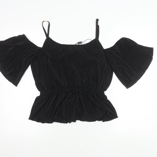 BIBA Women's Black Wrap Blouse, Size 10, New