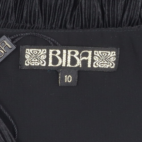 BIBA Women's Black Wrap Blouse, Size 10, New