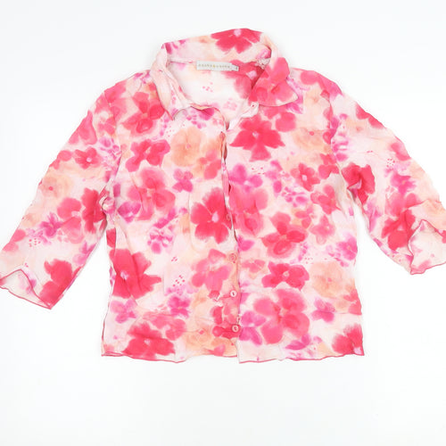 Cache Cache Women's Floral Button-Up Shirt Size 2
