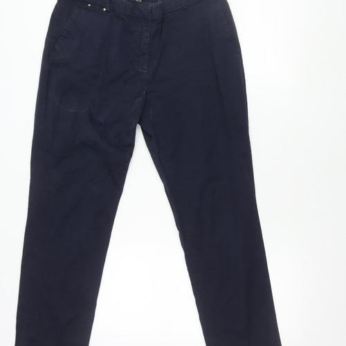 Esprit Men's Blue Chino Trousers L Regular Straight