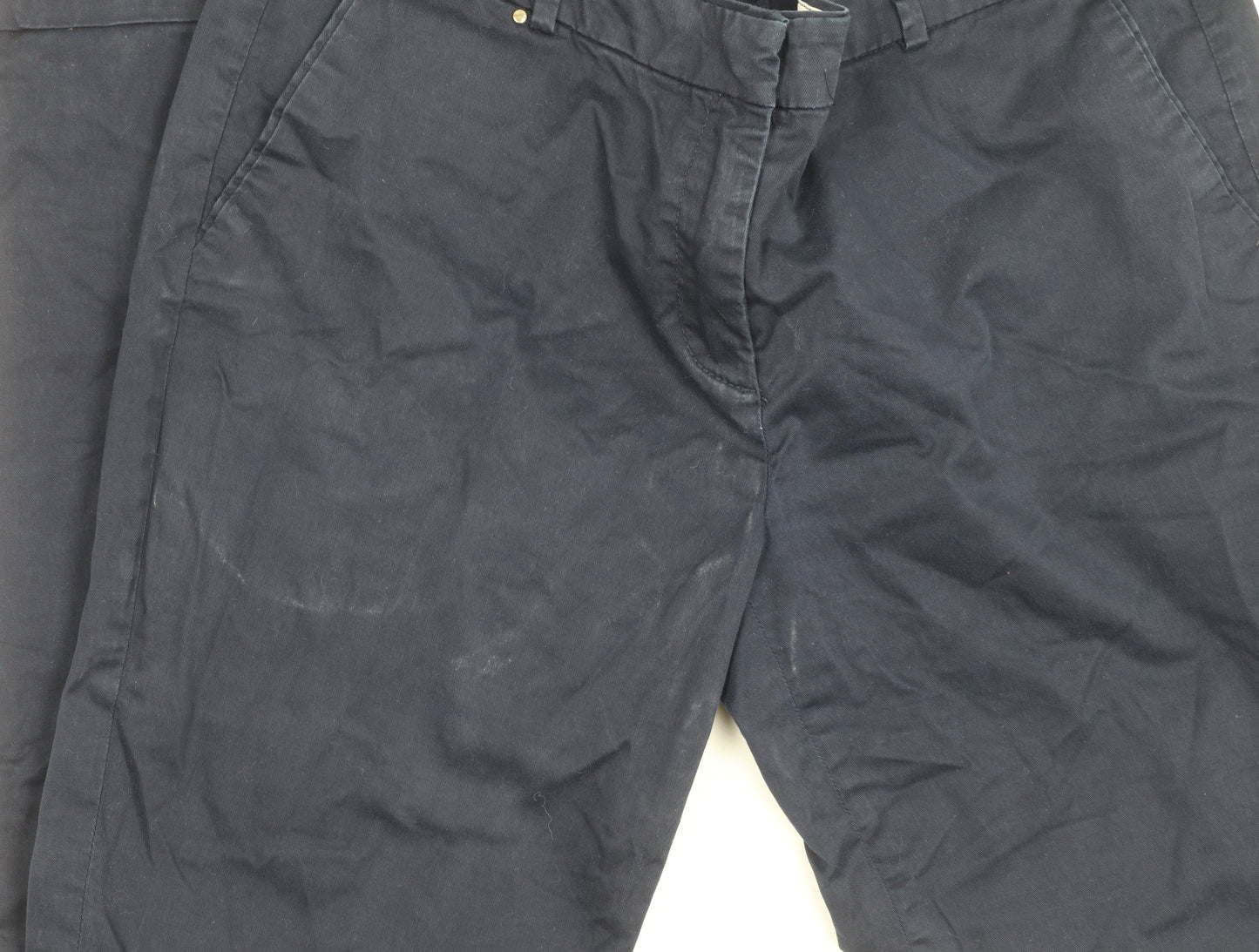 Esprit Men's Blue Chino Trousers L Regular Straight