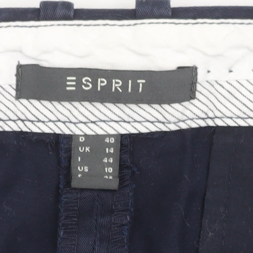Esprit Men's Blue Chino Trousers L Regular Straight