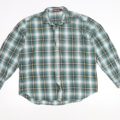 Colourways Men's Multicoloured Check Cotton Shirt 42/44