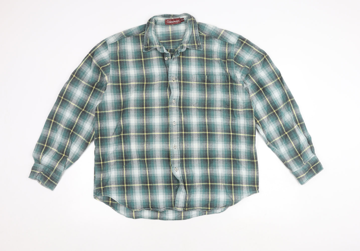 Colourways Men's Multicoloured Check Cotton Shirt 42/44