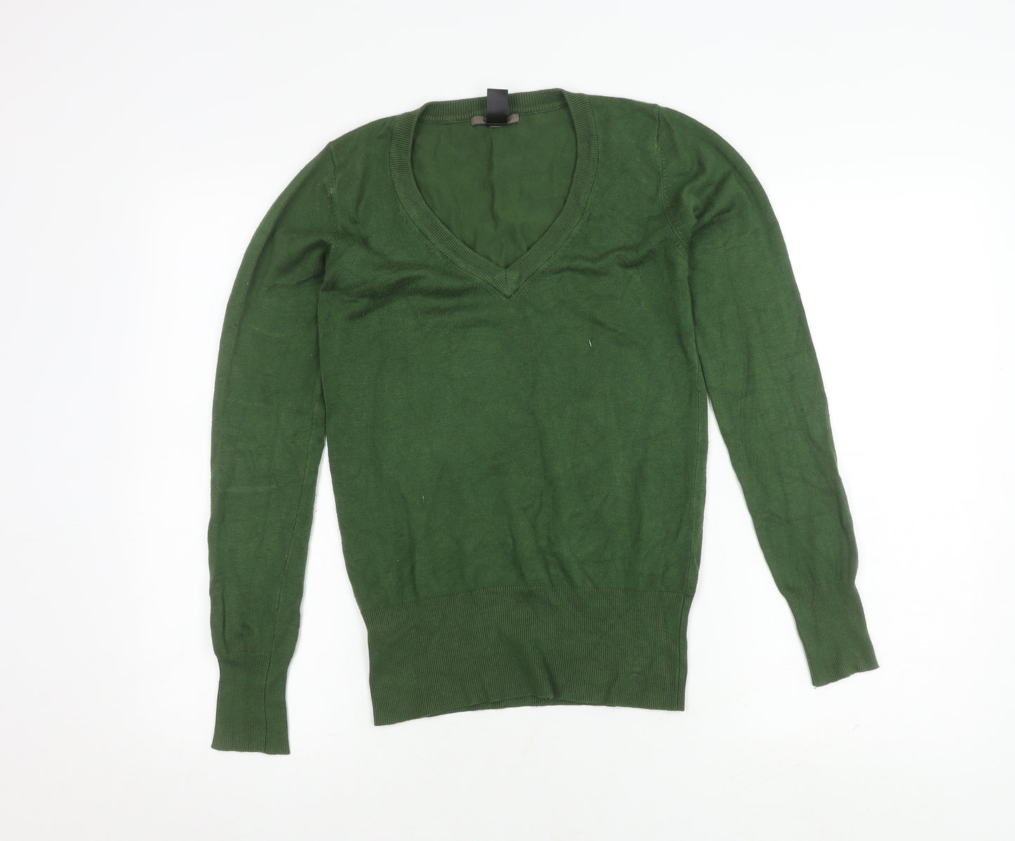 mng basics Unisex Green XS Jumper Pullover V-Neck