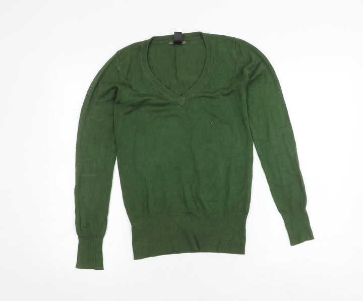 mng basics Unisex Green XS Jumper Pullover V-Neck
