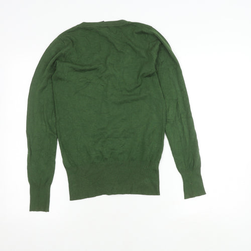 mng basics Unisex Green XS Jumper Pullover V-Neck