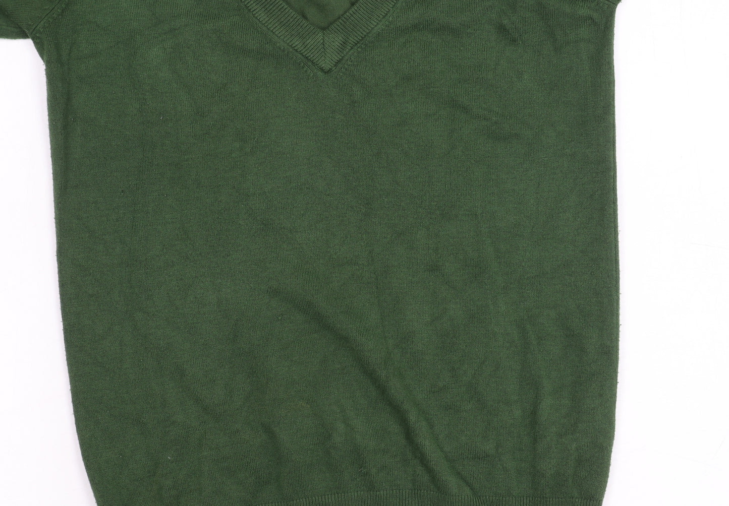 mng basics Unisex Green XS Jumper Pullover V-Neck