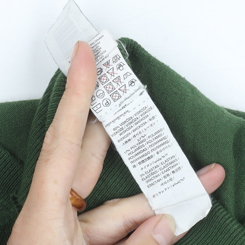 mng basics Unisex Green XS Jumper Pullover V-Neck