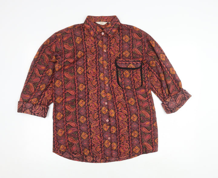 Cliff Unisex Multicoloured Paisley Button-Up Shirt