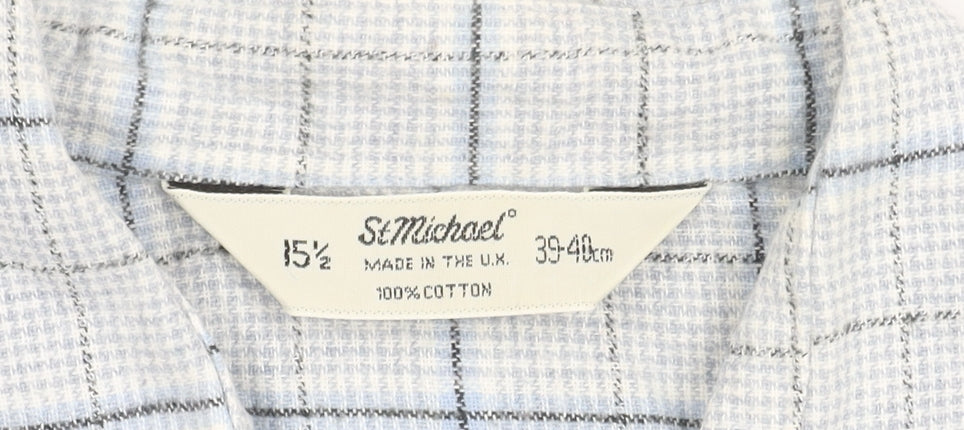 St Michael Men's Multicoloured Check Shirt 15.5