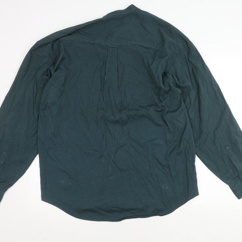 afters Men's Green Striped Long Sleeve Shirt