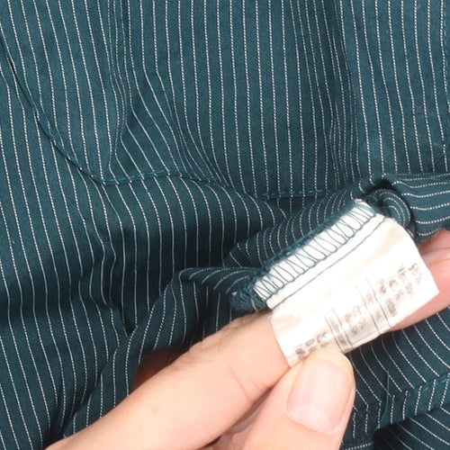 afters Men's Green Striped Long Sleeve Shirt