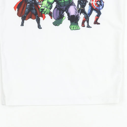 Next Boys Marvel T-Shirt White 7 Years Short Sleeve UV Protection