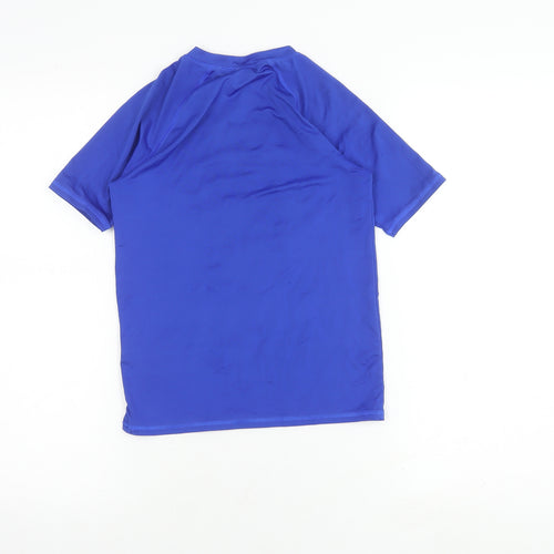 Lands' End Boys Blue Rash Guard Shark Graphic S