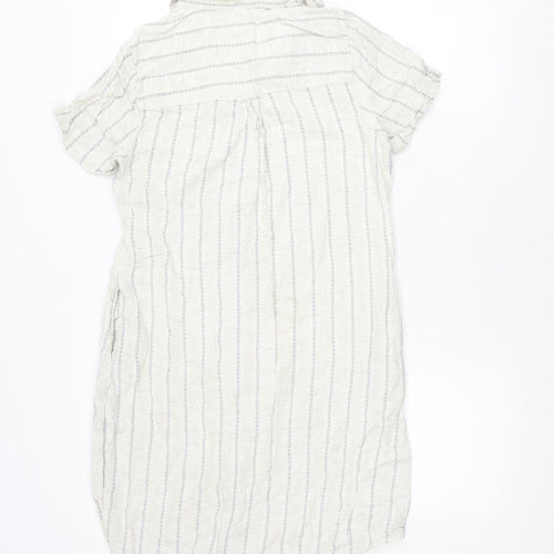 Jopra Women's Ivory Striped Shirt Dress M