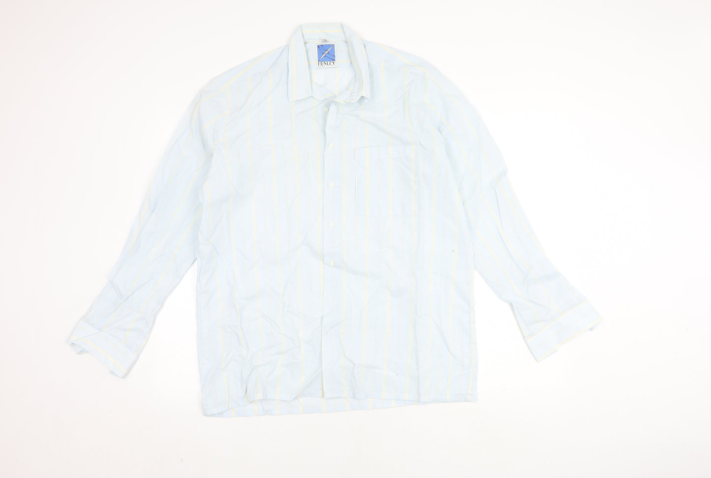 Henley Men's Multicoloured Casual Striped Long Sleeve Shirt