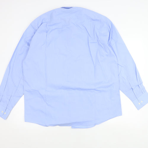 Marks and Spencer Men's Blue Long Sleeve Shirt 42