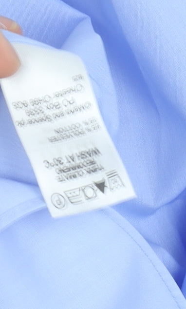 Marks and Spencer Men's Blue Long Sleeve Shirt 42