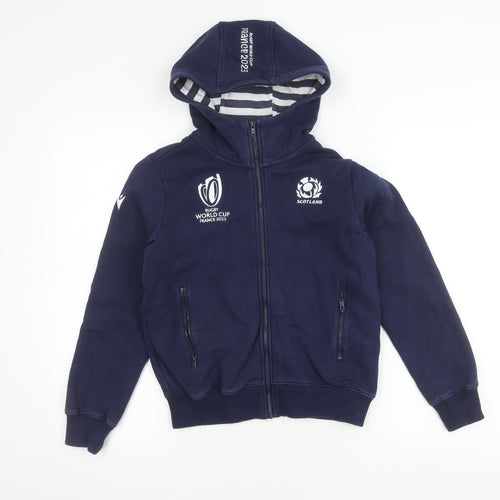 Boys Blue Rugby World Cup Jacket M - Hooded Full Zip