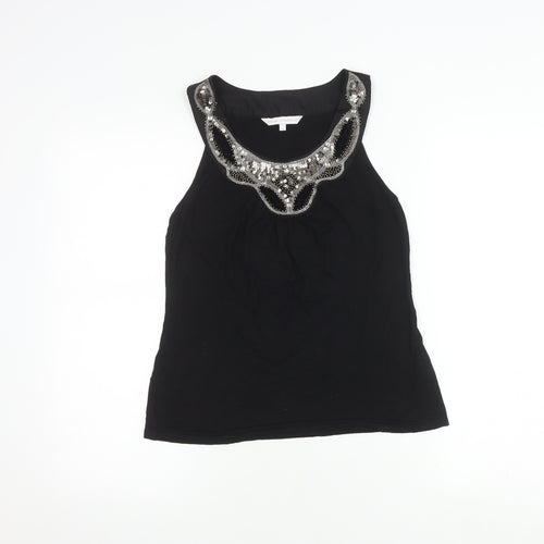 Rocha John Rocha Women's Black Sequin Blouse - Size 12