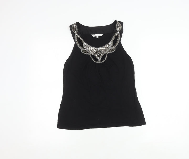Rocha John Rocha Women's Black Sequin Blouse - Size 12
