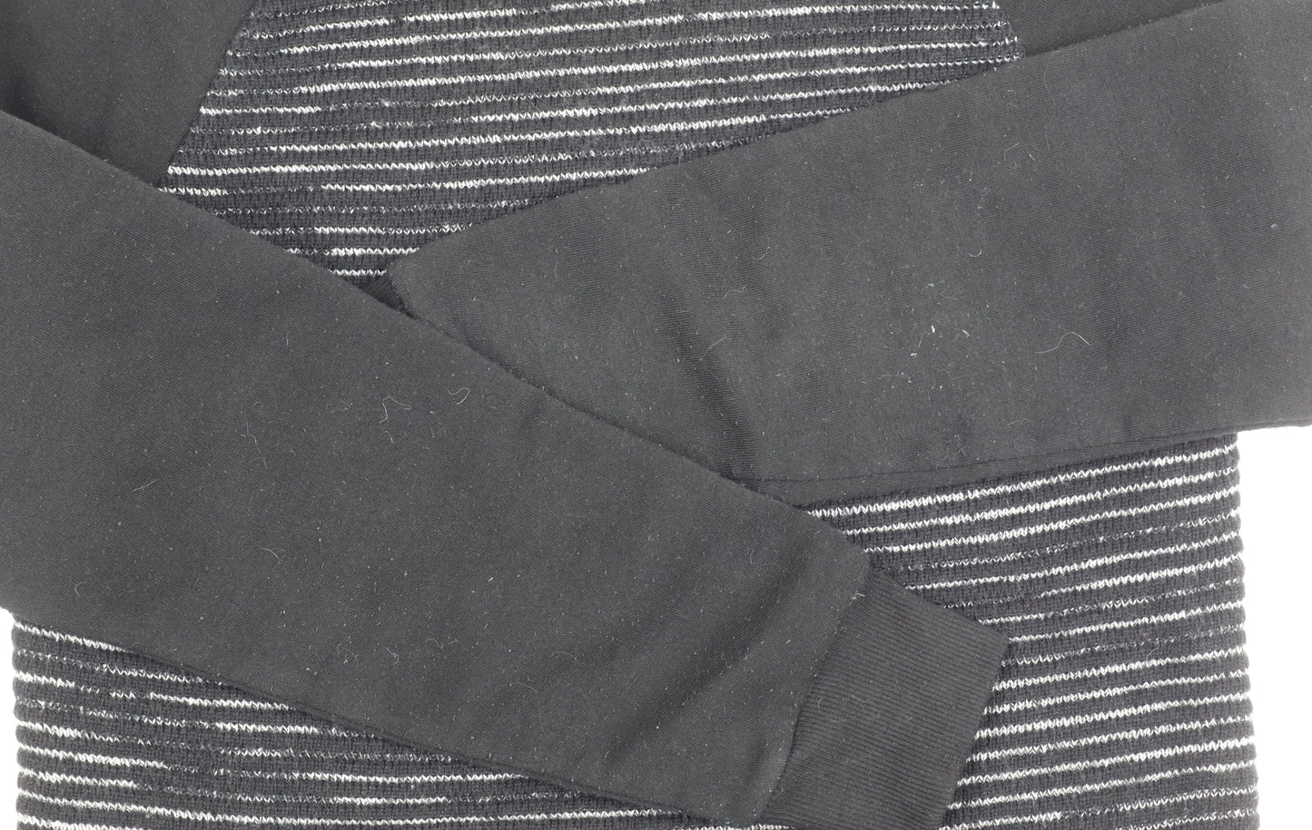Brave Soul Men's Black Stripe Pullover Jumper Small
