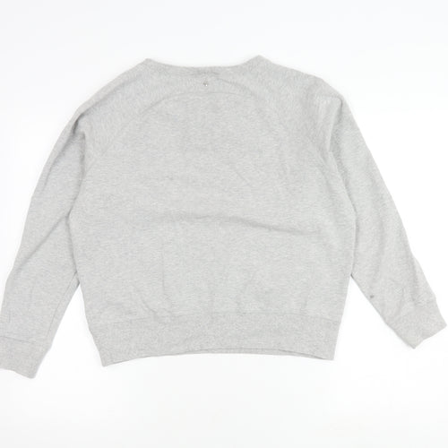 Diesel Women's Grey Logo Pullover Sweatshirt S
