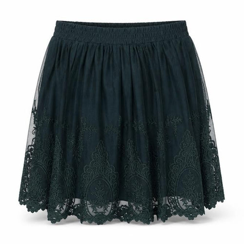Forever 21 Women’s Green A-Line Short Lace Skirt