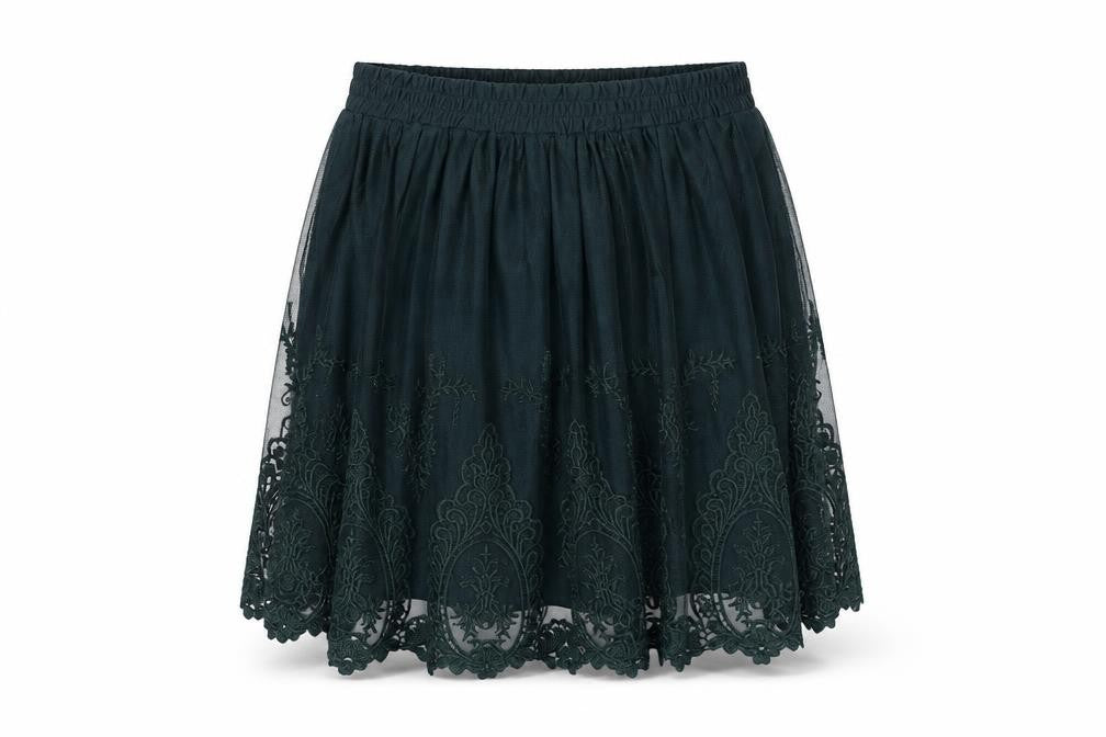 Forever 21 Women’s Green A-Line Short Lace Skirt